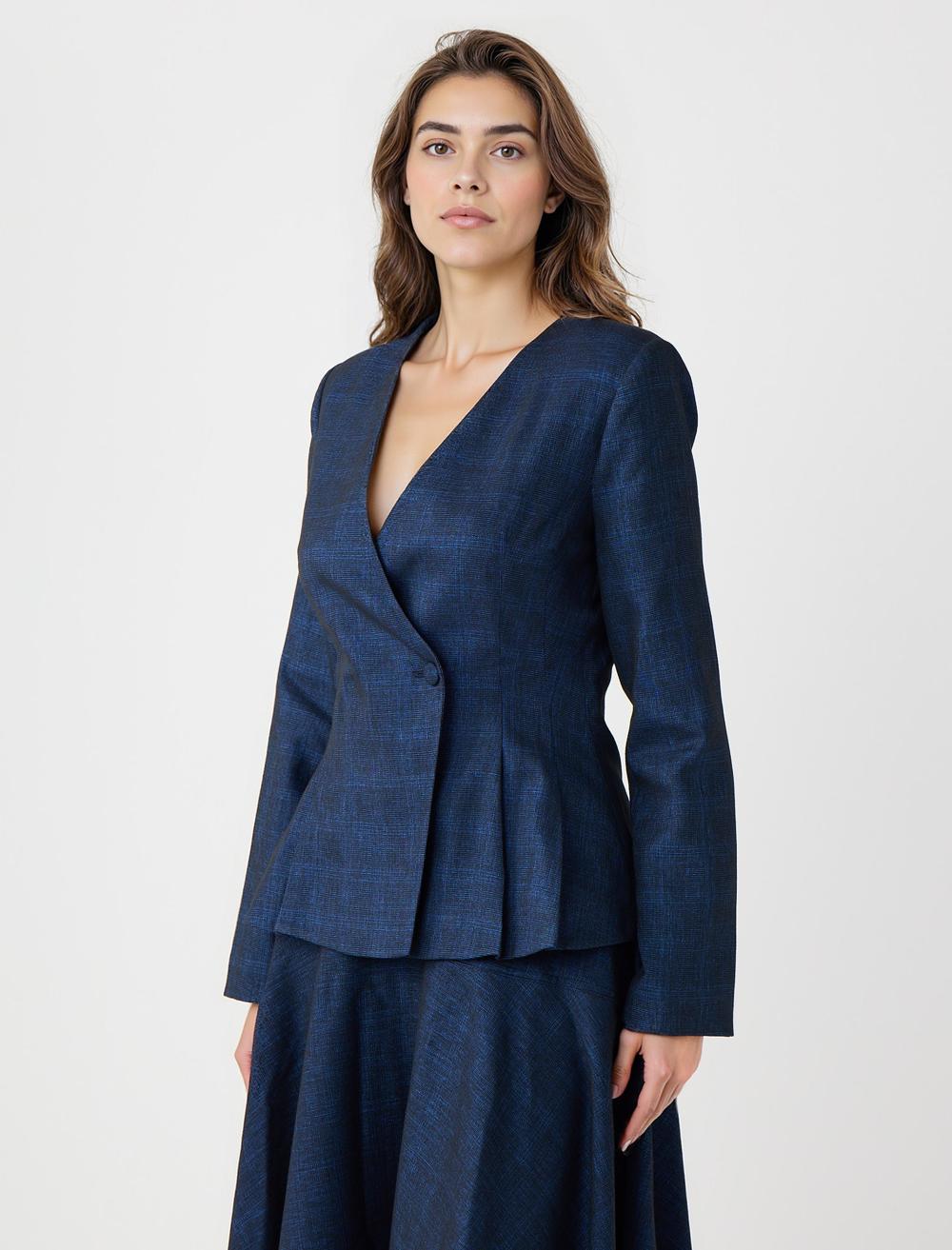 Slim Fit Jacket - Dark Blue - 5WW055706494