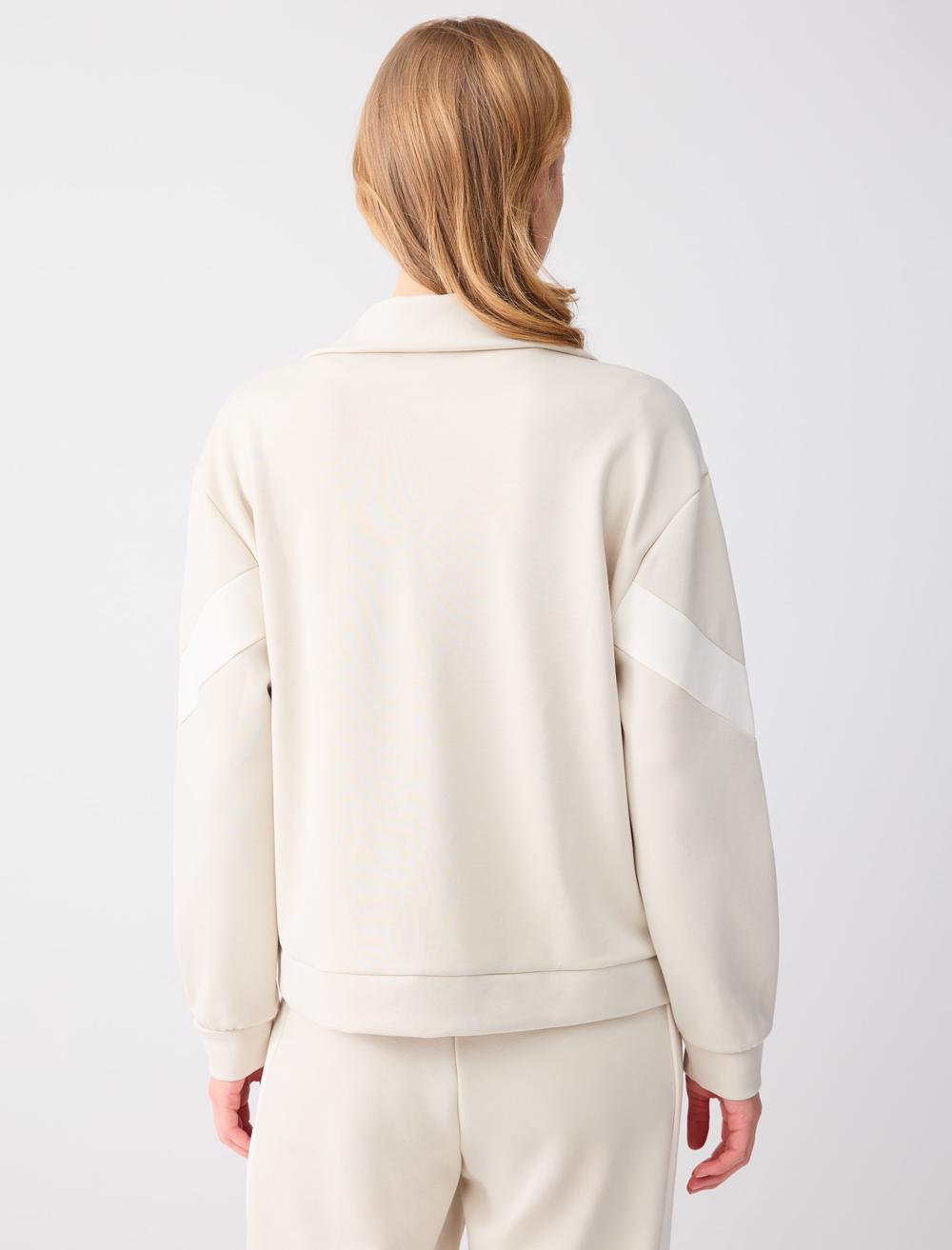 Relaxed Fit Pocket Detail Modal Knit Jacket - Stone - 6SW055651928