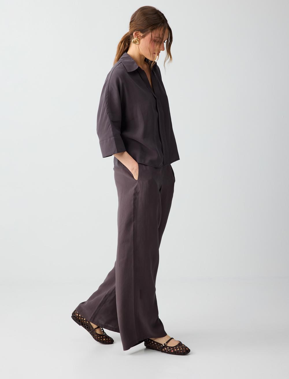 Normal Fit Trousers - Brown - 6SW185654803