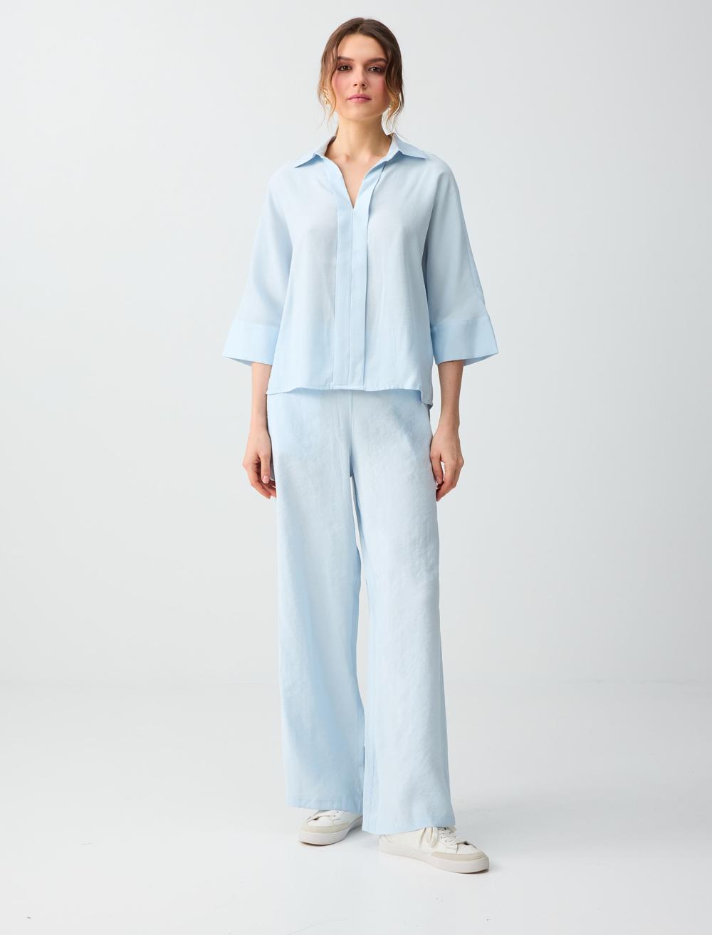 Normal Fit Trousers - Blue - 6SW185654400