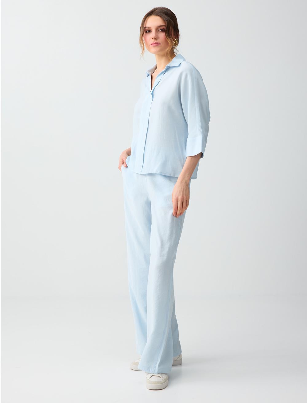 Normal Fit Trousers - Blue - 6SW185654400