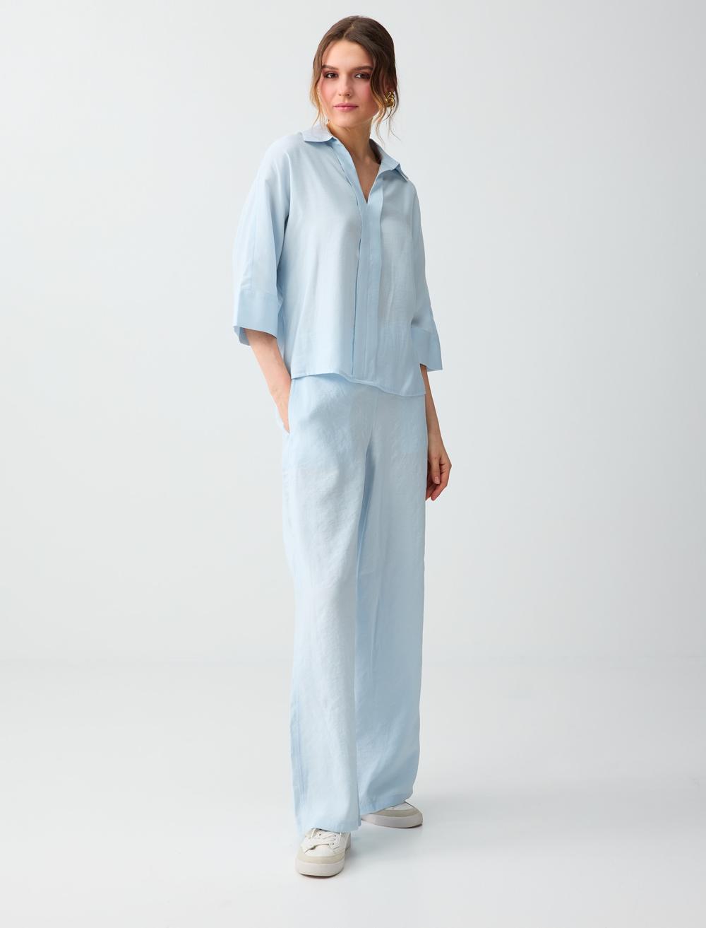Normal Fit Trousers - Blue - 6SW185654400