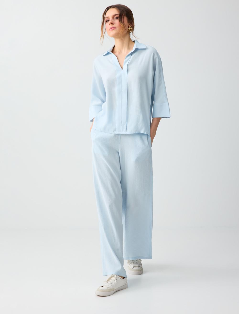 Normal Fit Trousers - Blue - 6SW185654400