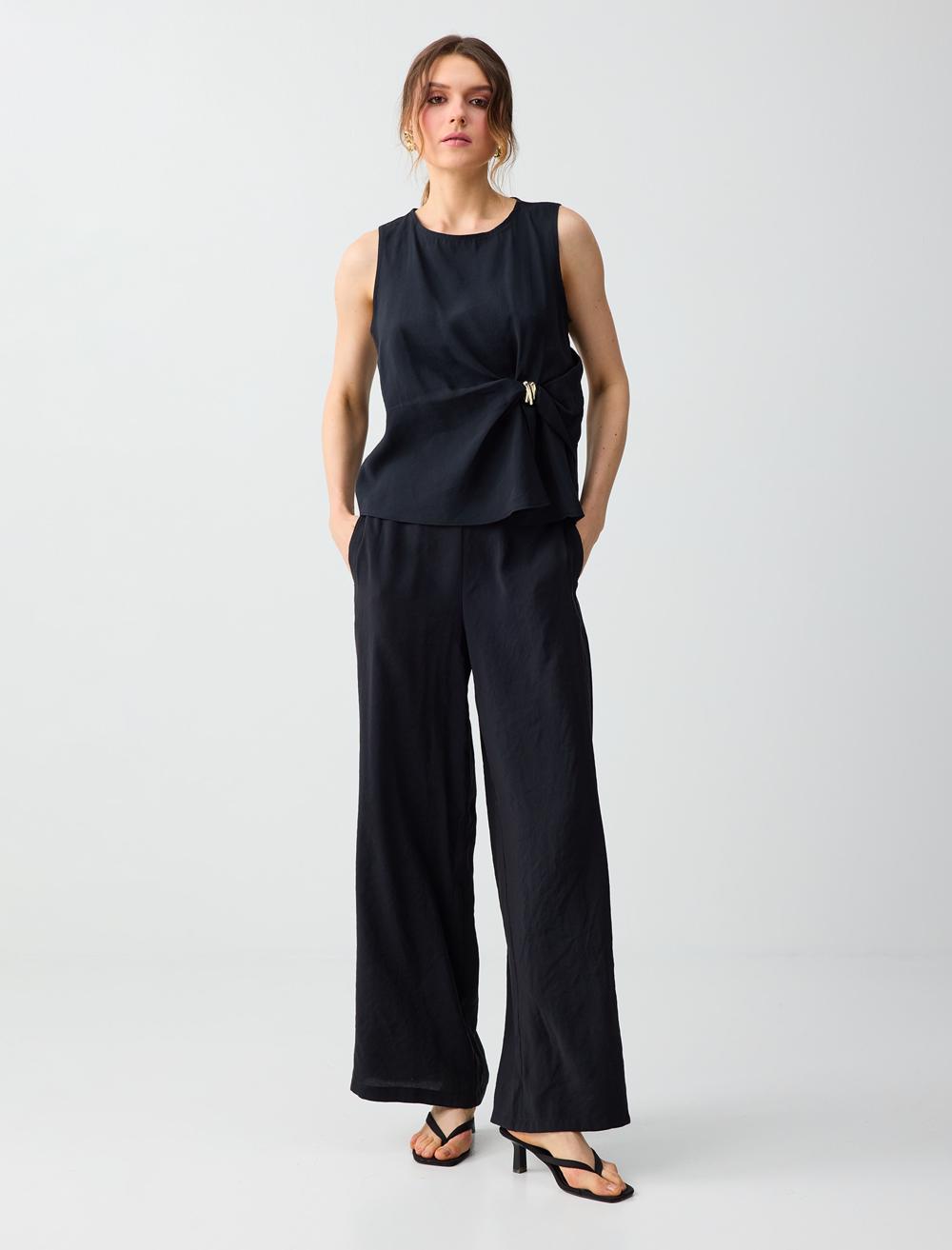 Normal Fit Trousers - Black - 6SW185654900