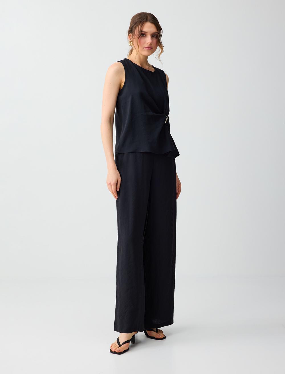 Normal Fit Trousers - Black - 6SW185654900
