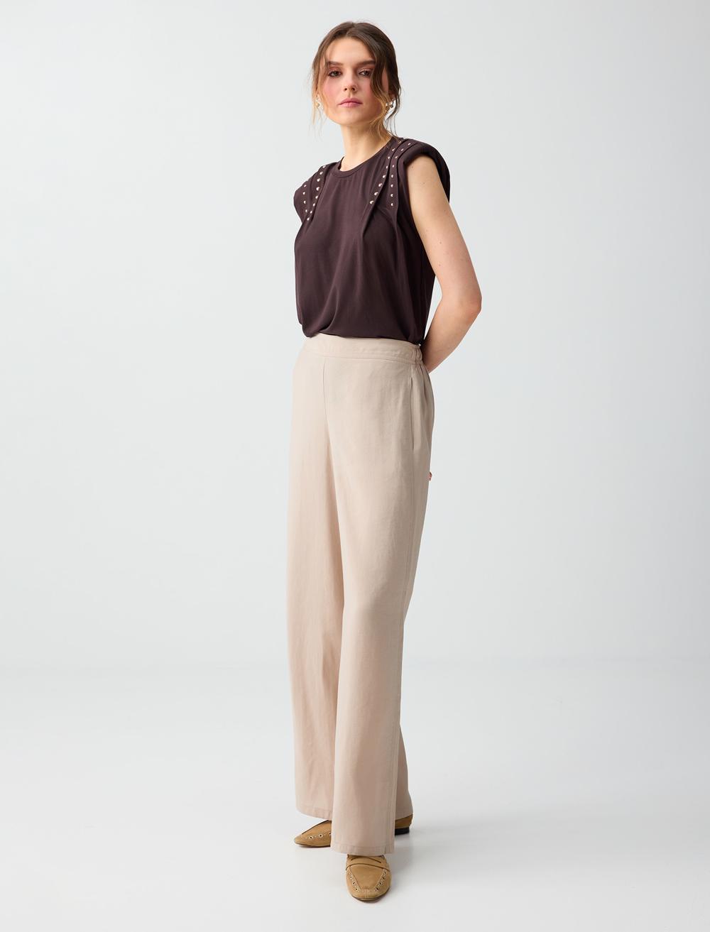 Normal Fit Trousers - Beige - 6SW185654927