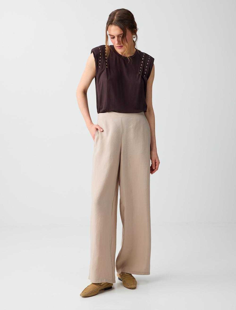 Normal Fit Trousers - Beige - 6SW185654927