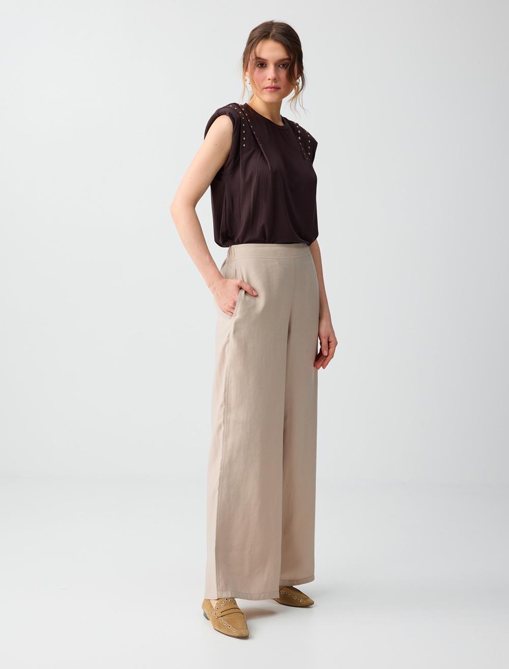 Normal Fit Trousers - Beige - 6SW185654927