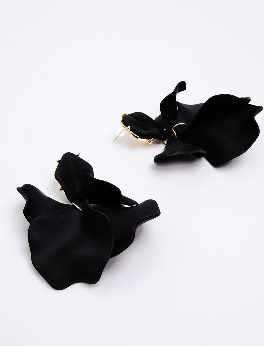 Flower Figured Textured Earrings