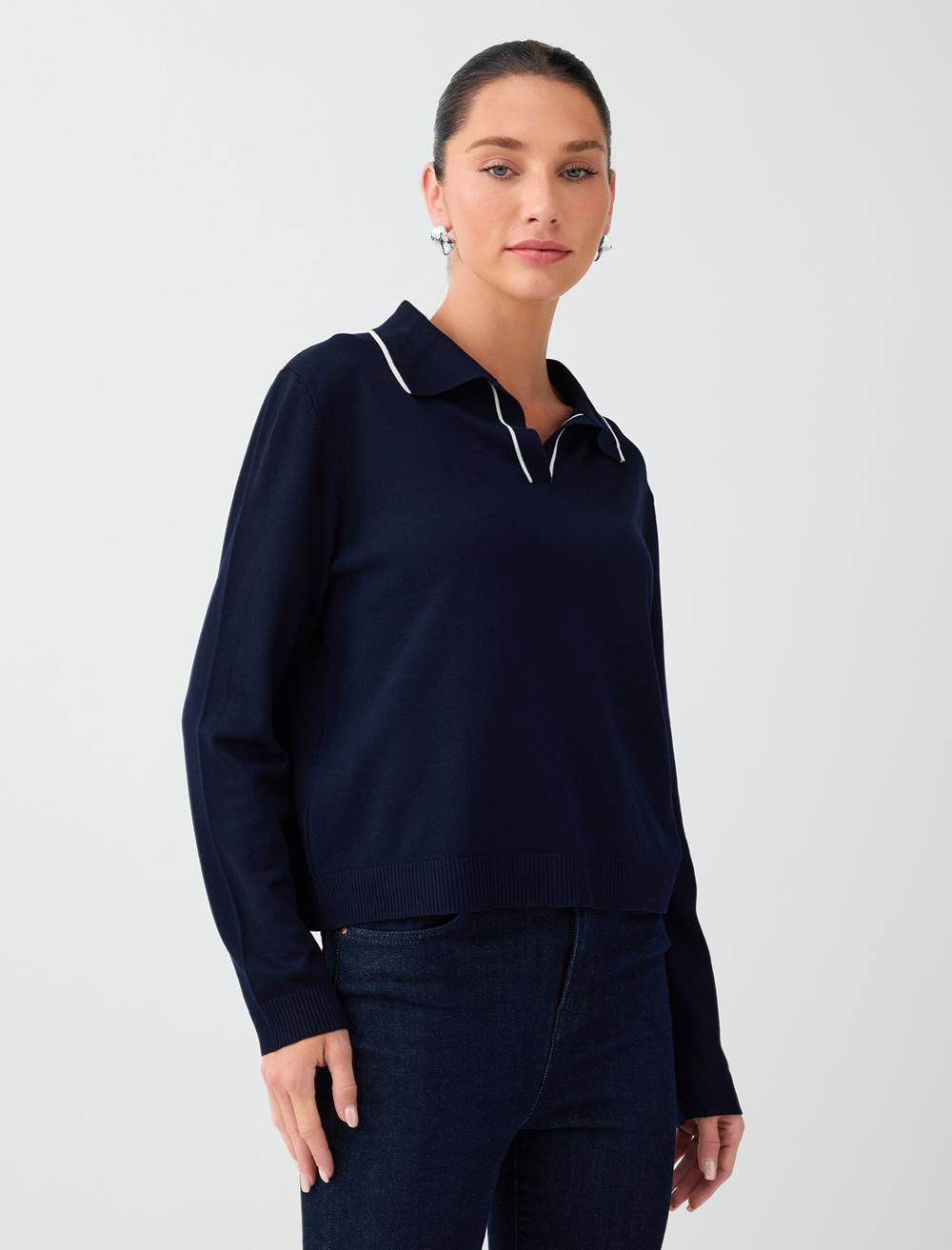 Polo Shirt Pullover - Dark Blue