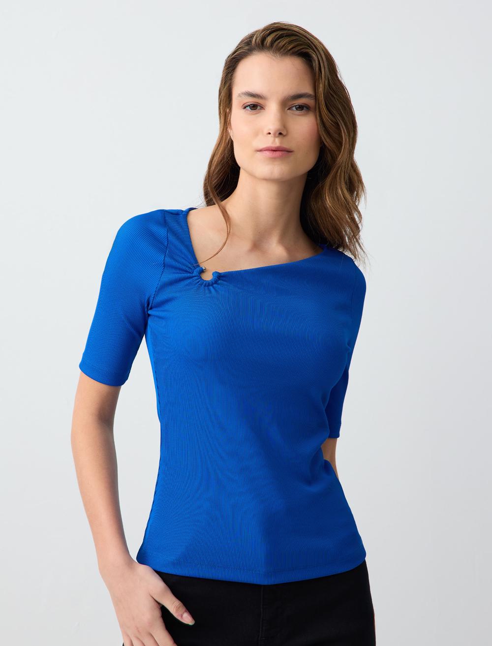 Slim Fit Blouse - Blue