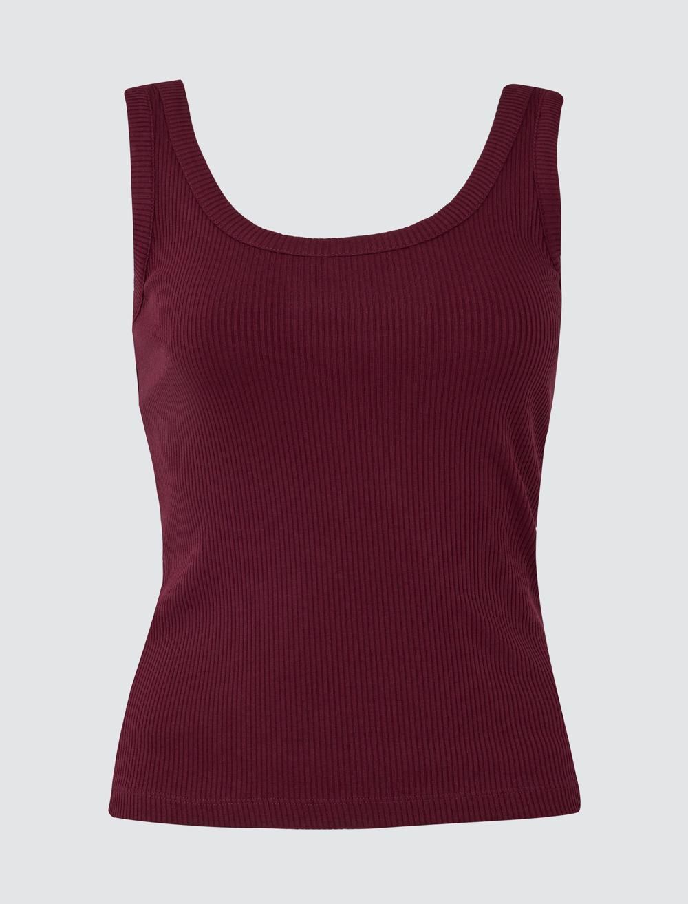 Slim Fit Scoop Neck Modal Knit Singlet - 6SW015200
