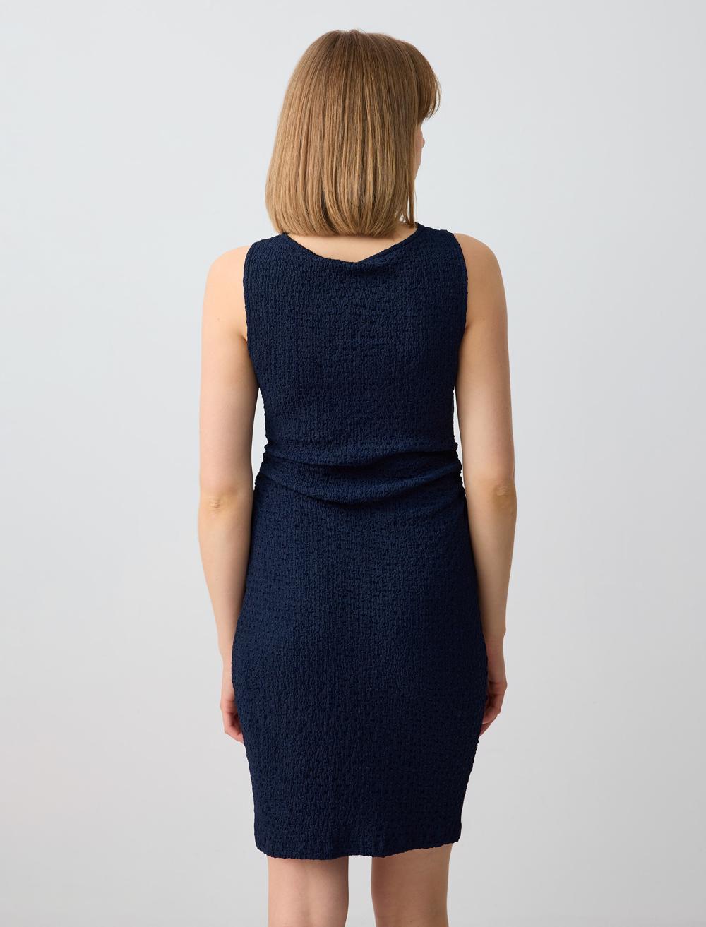 Slim Fit Off-The-Shoulder Sleeveless-Sleeve Dress - 5SW064424