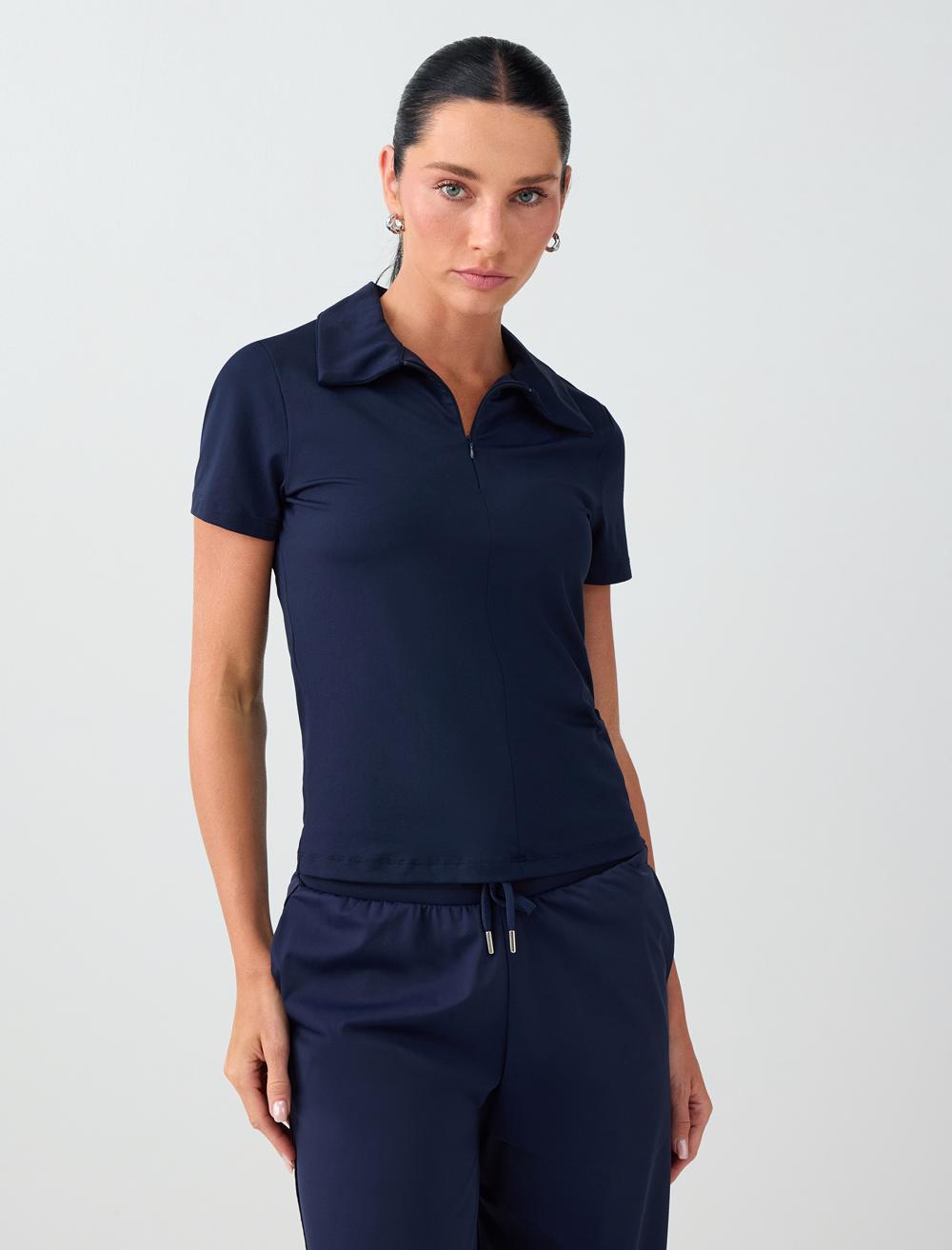 Ss Polo Slim Fit - Dark Blue