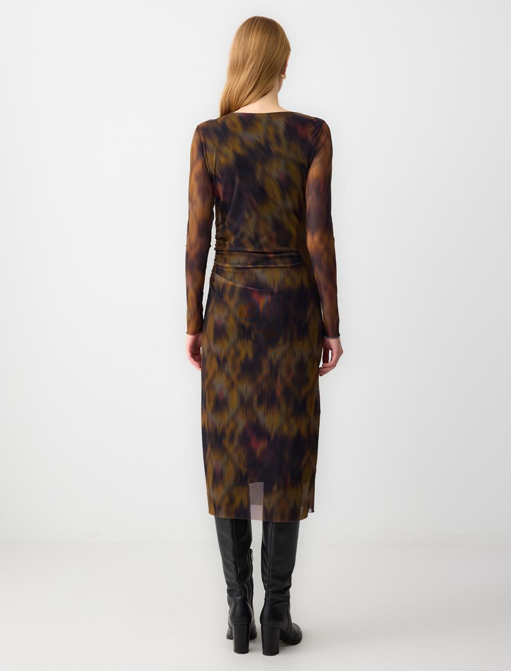 Slim Fit Crew Neck Long-Sleeve Dress - 5SW062980