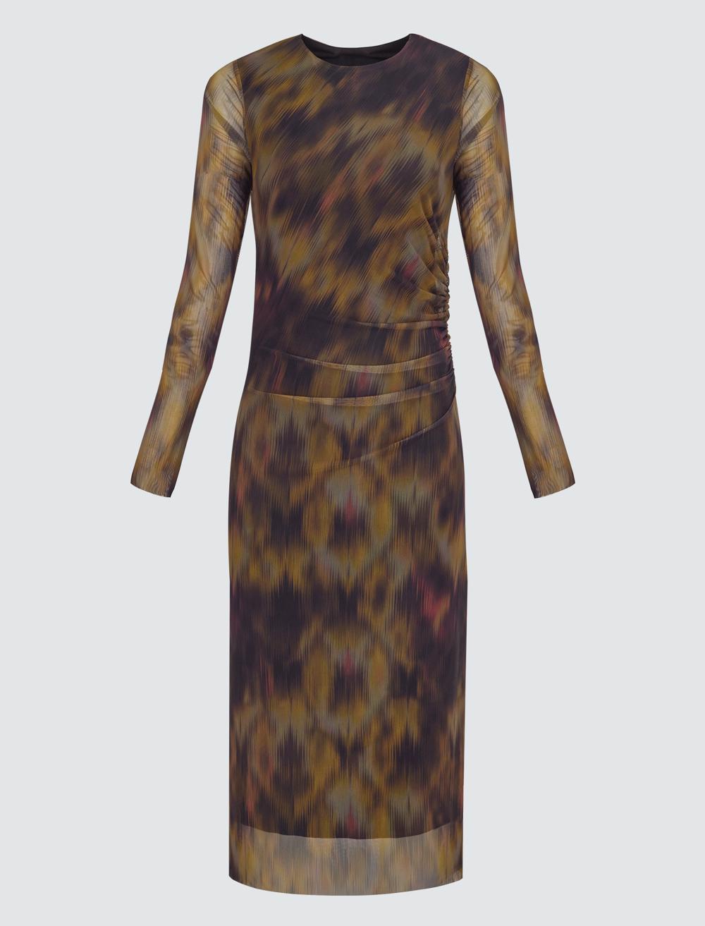 Slim Fit Crew Neck Long-Sleeve Dress - 5SW062980