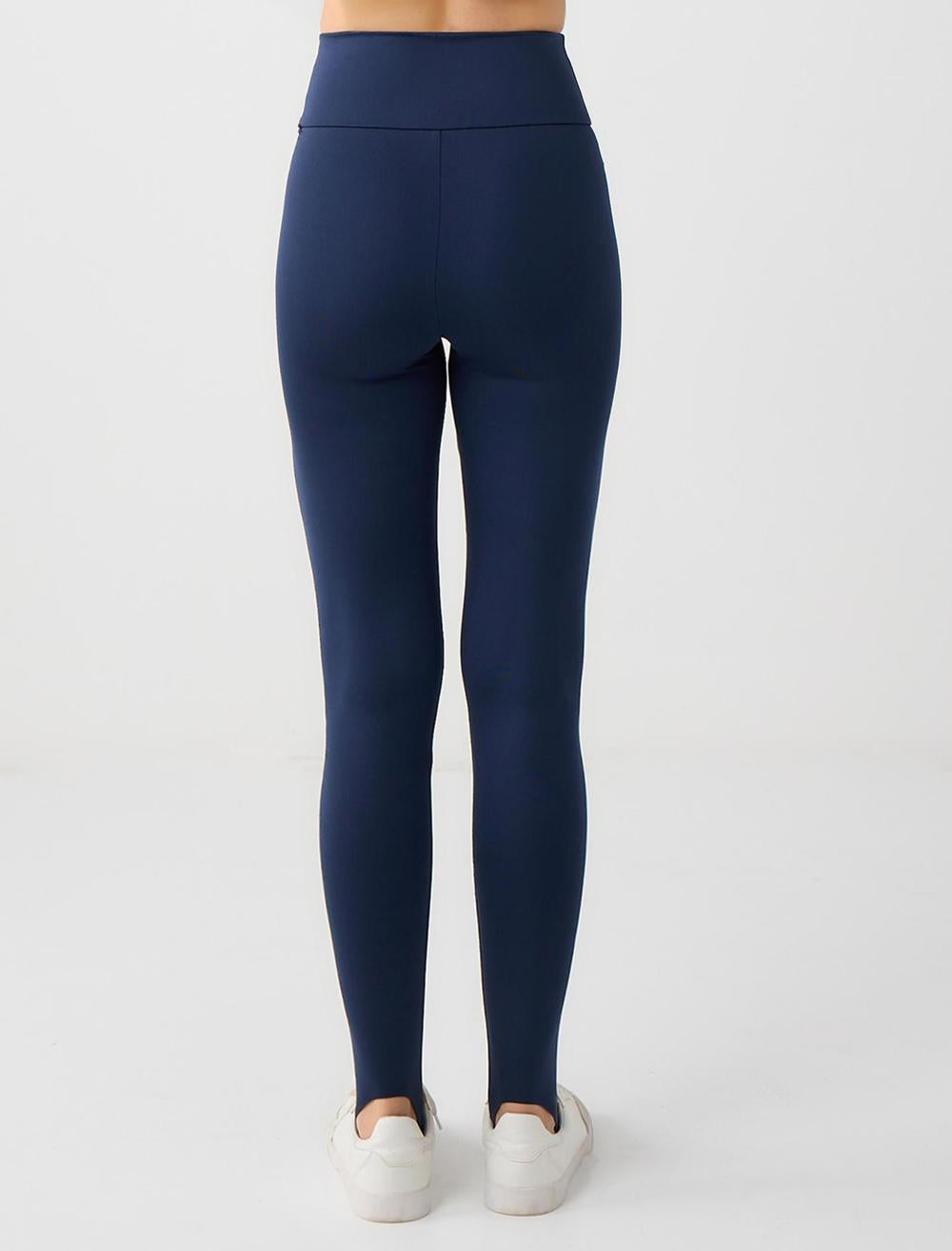 Slim Fit Leggings - Dark Blue - 5WW255589494