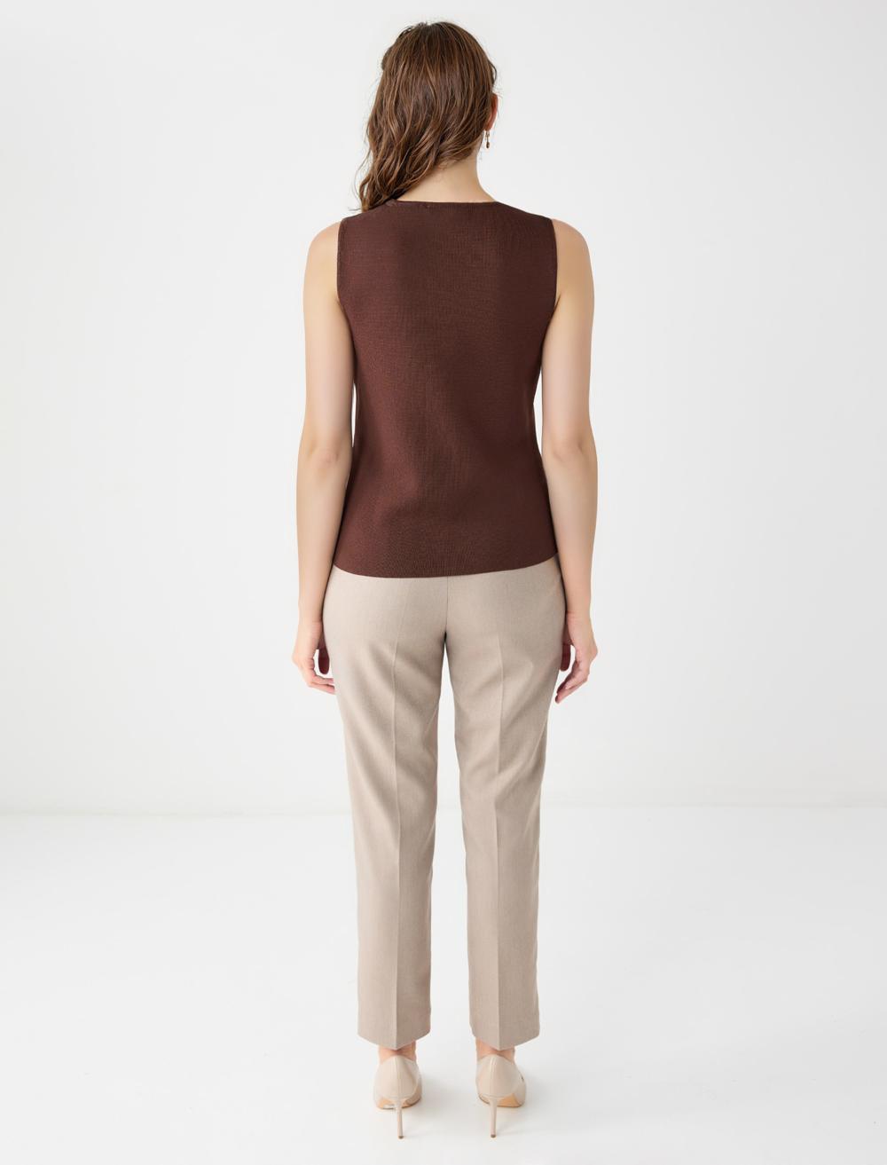 Slim Fit Waistcoat - Bitter Brown - 5WW304947803