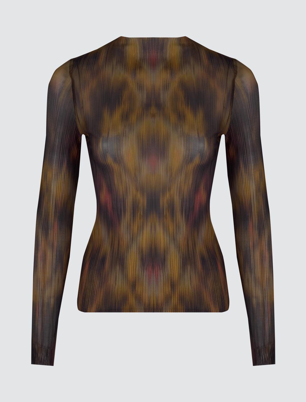 Slim Fit Long-Sleeve Blouse - 5SW032990