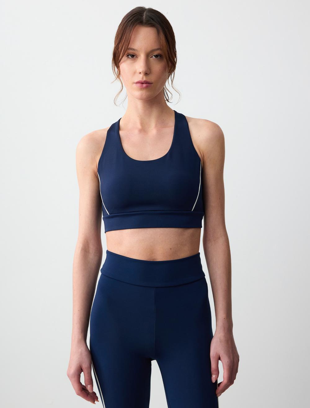 Slim Fit Scoop Neck Sleeveless-Sleeve Bralette - 5SW042390