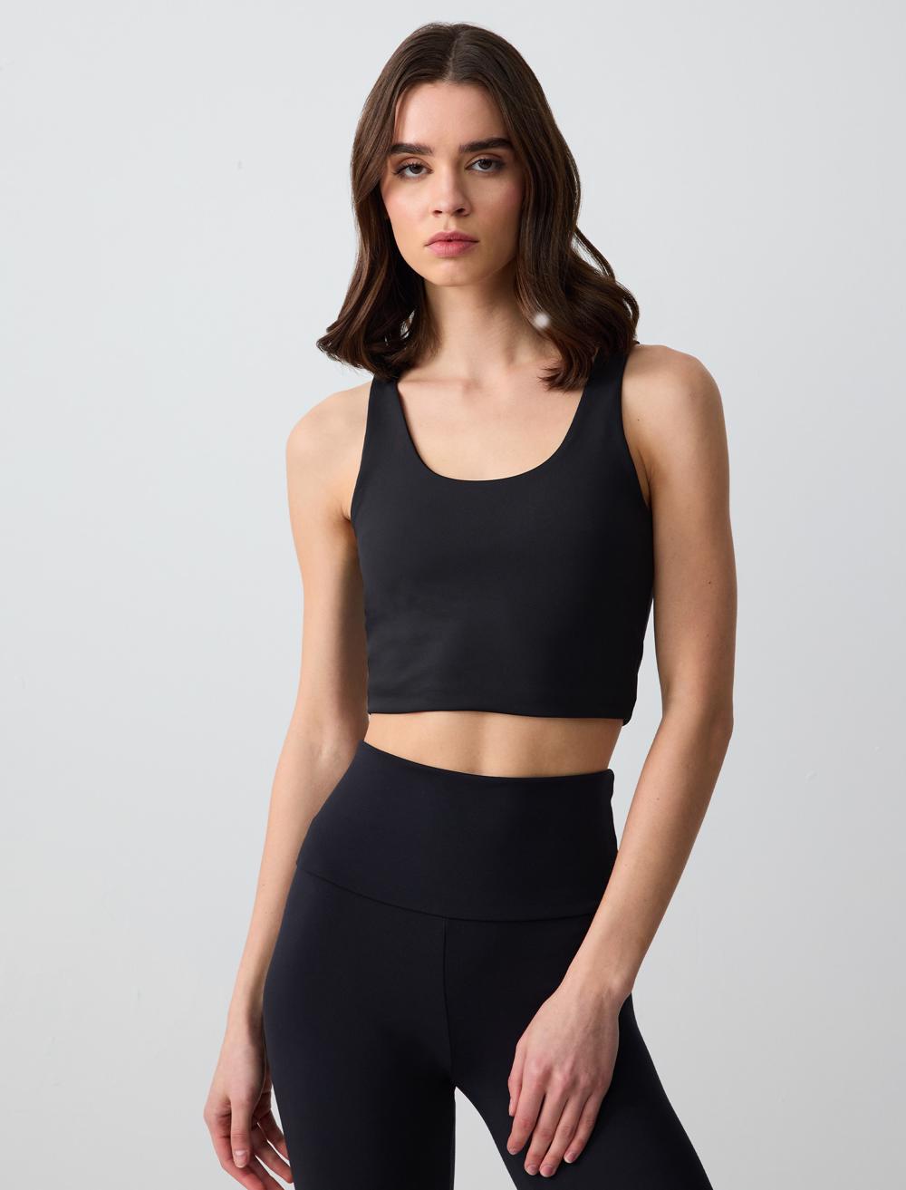 Slim Fit Scoop Neck Sleeveless-Sleeve Bralette - 5SW042392