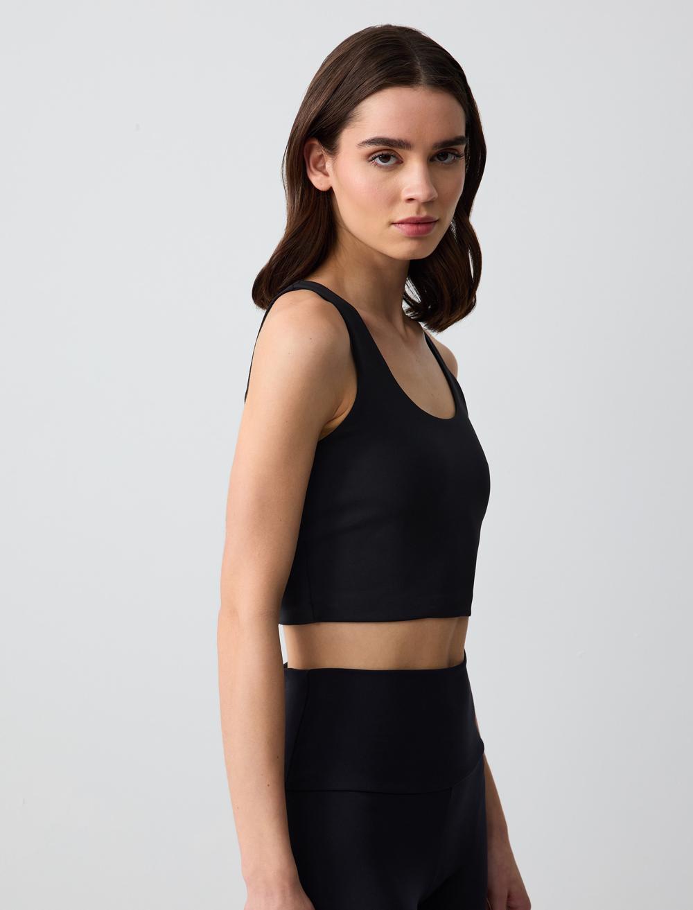 Slim Fit Scoop Neck Sleeveless-Sleeve Bralette - 5SW042392