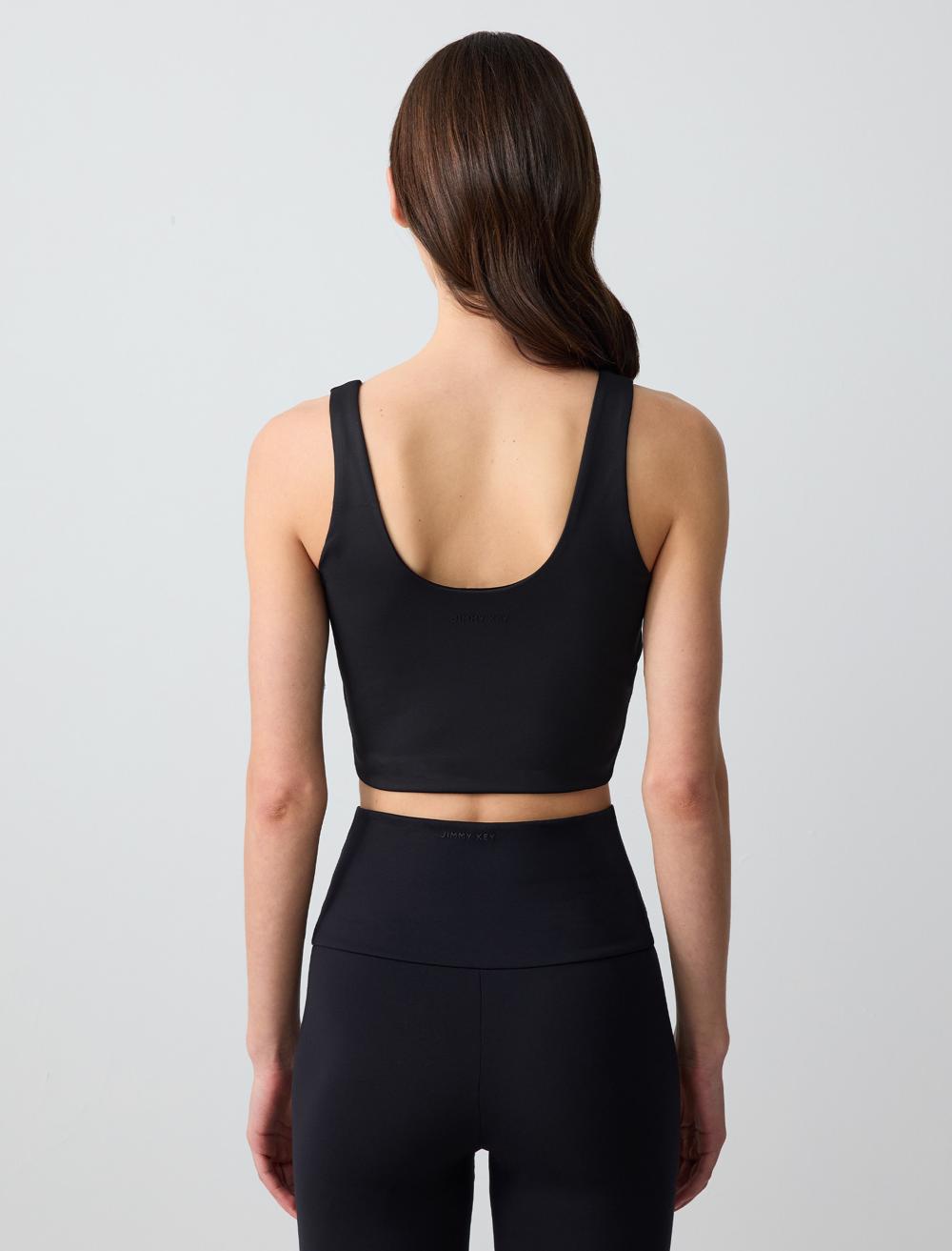 Slim Fit Scoop Neck Sleeveless-Sleeve Bralette - 5SW042392