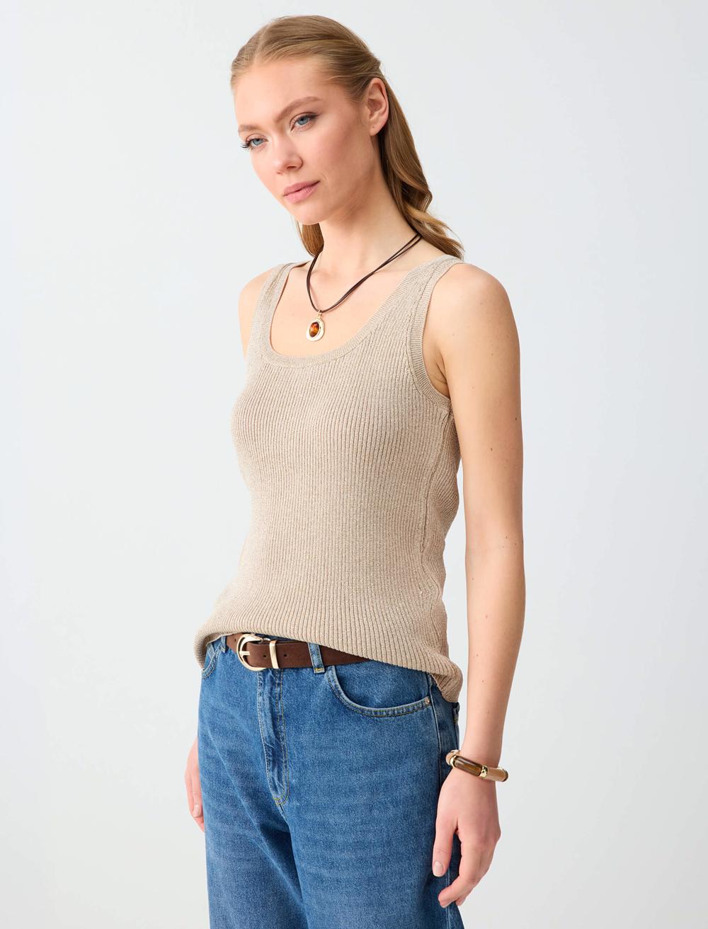 Sl Tank Top - Beige Melange
