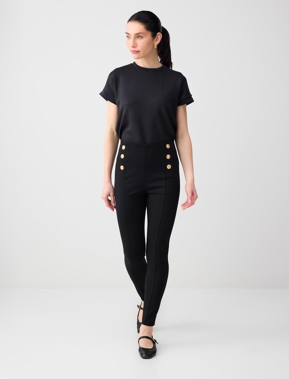 Slim Fit Leggings - Black - 6SW255451900