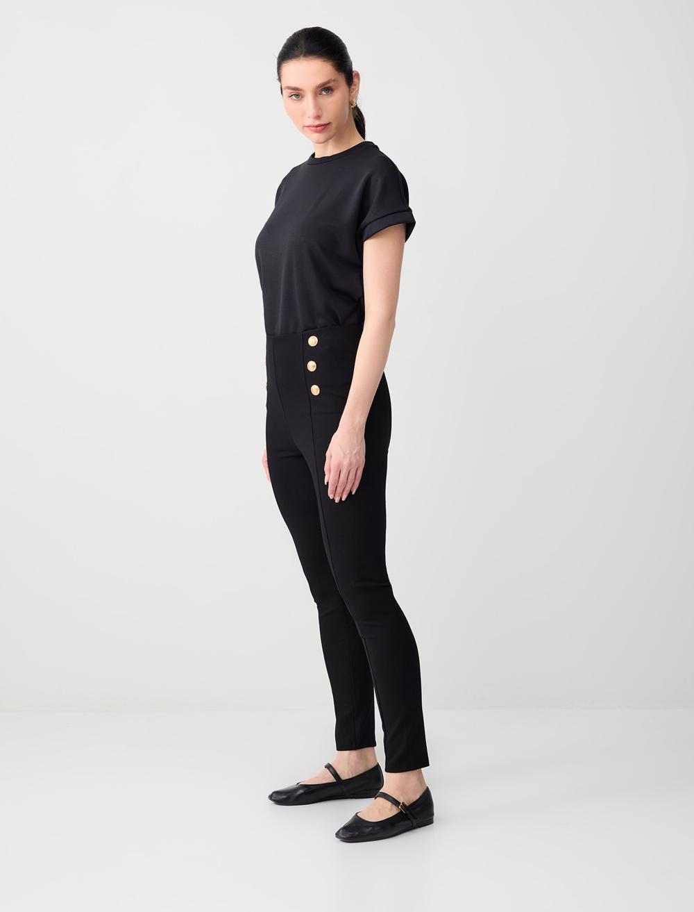 Slim Fit Leggings - Black - 6SW255451900