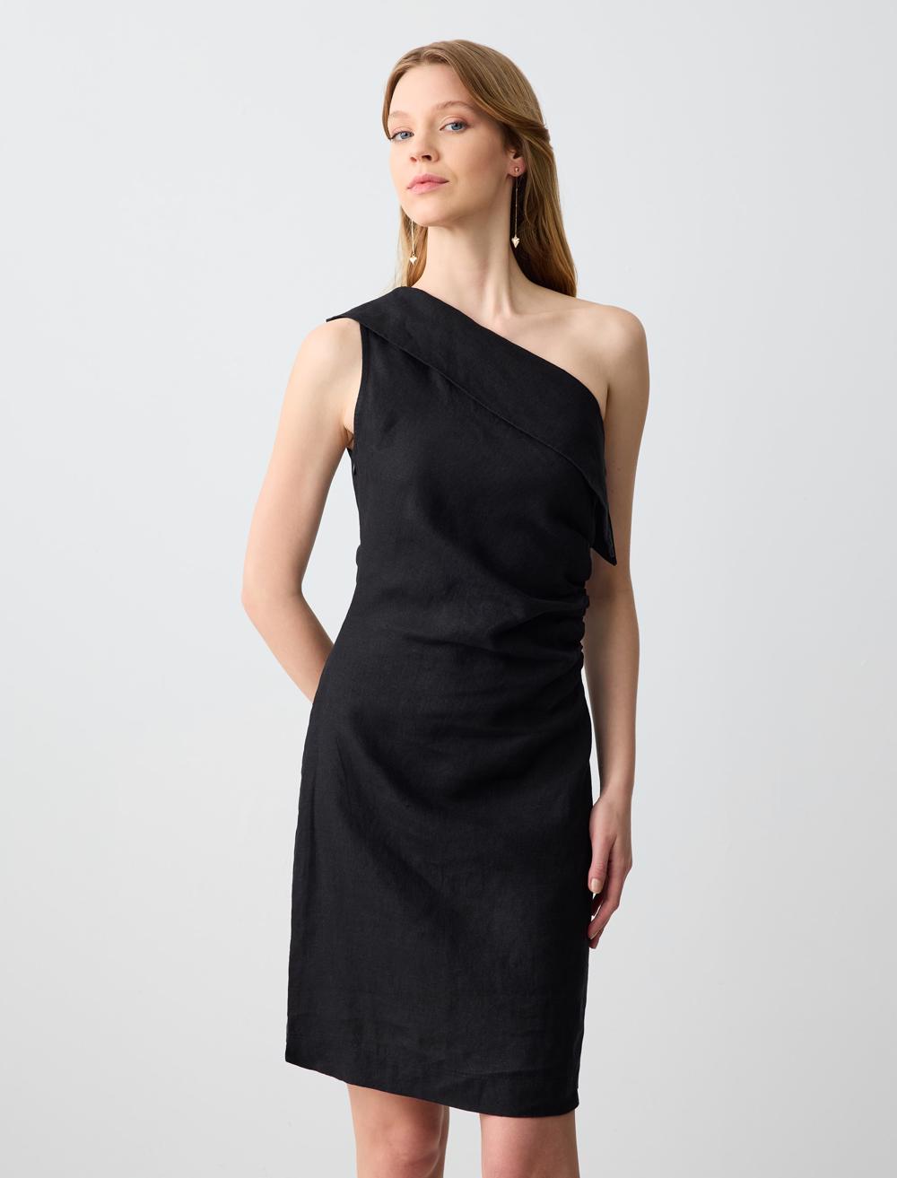 Slim Fit Dress - Black - 5SW063196900