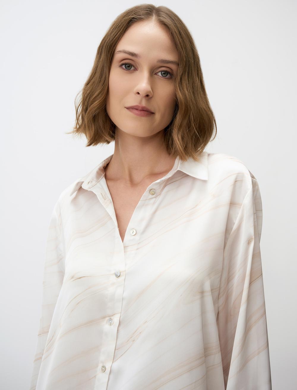 Shirt Collar Long-Sleeve Shirt - 4WW171777