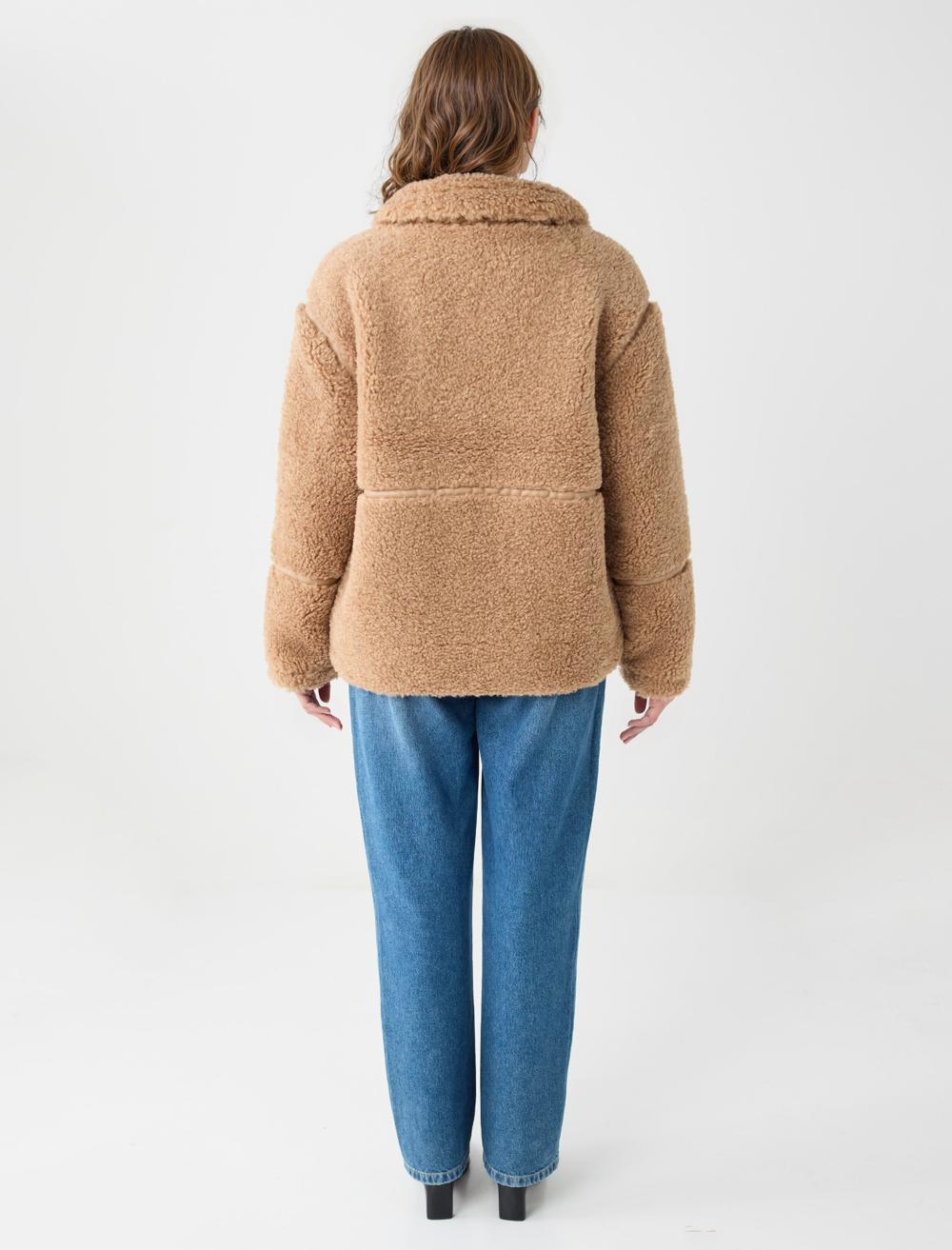 High Collar Long-Sleeve Coat - 5WW053688