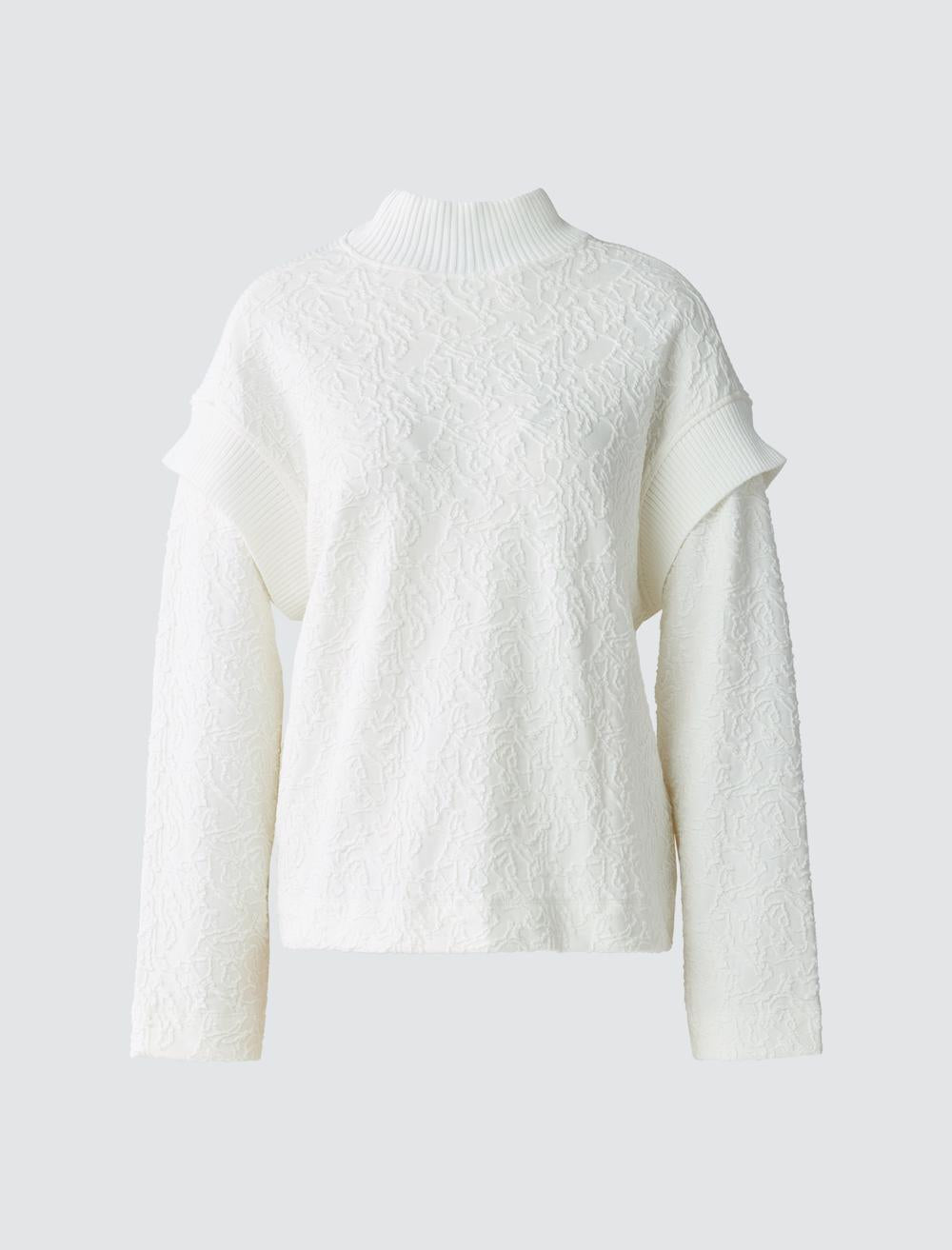 High Collar Long-Sleeve Sweatshirt - 5WW236029