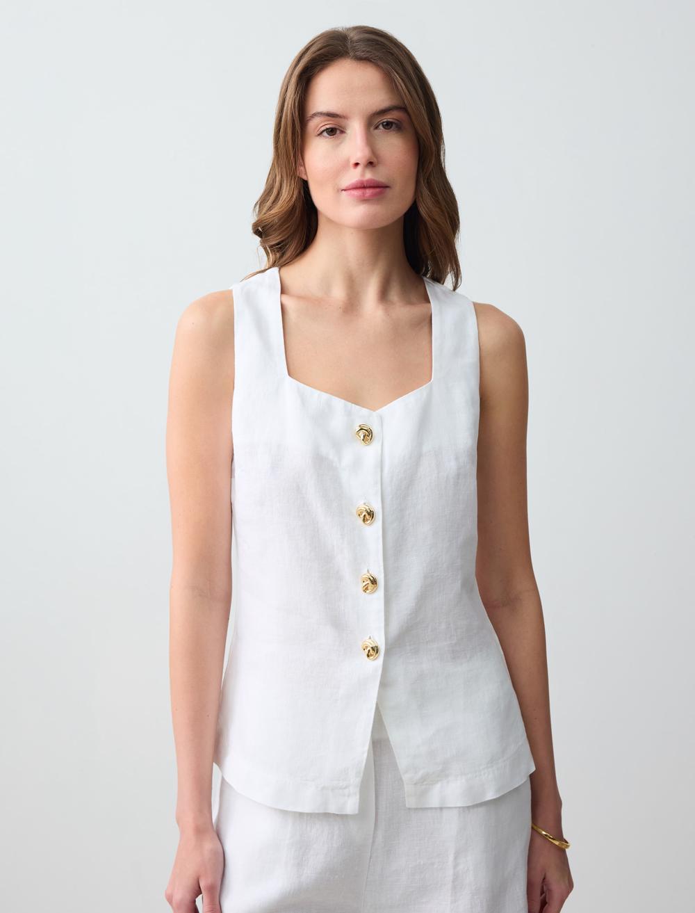 Waistcoat - White - 5SW303238100