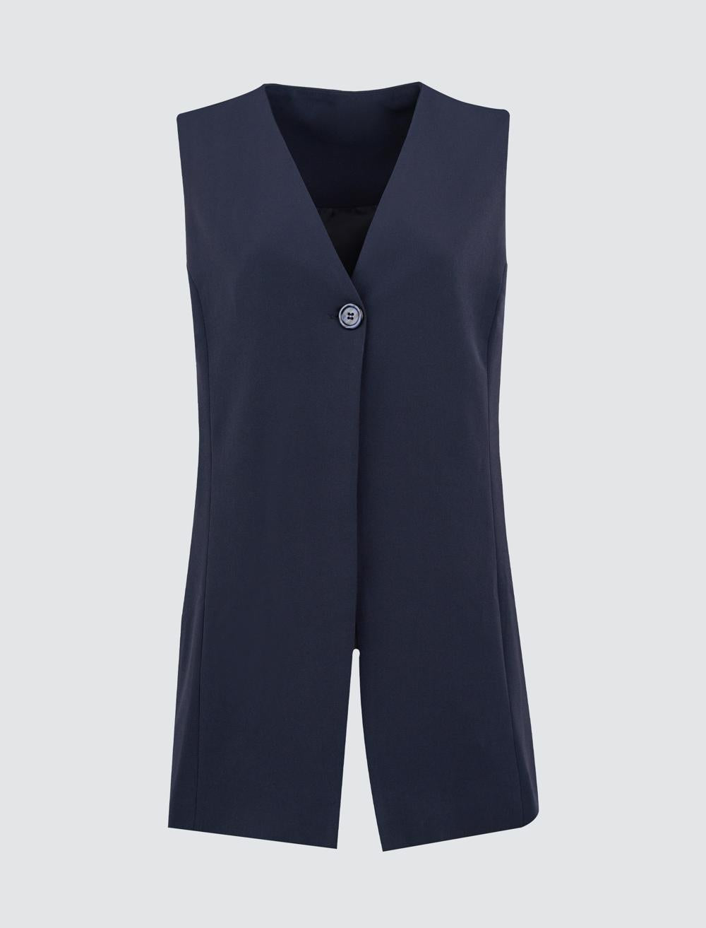 V-Neck Sleeveless-Sleeve Waistcoat - 4WW01470928