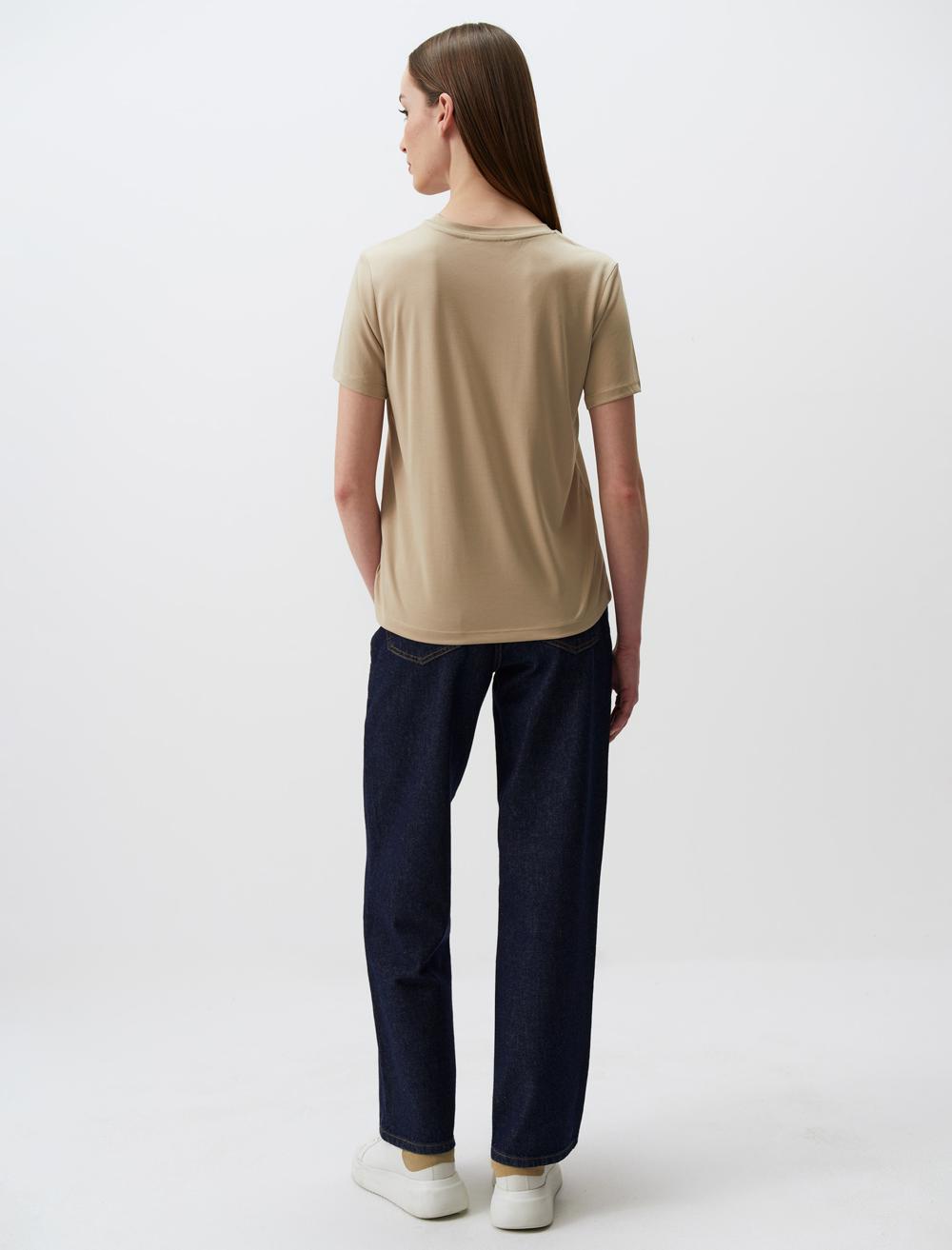 Straight Fit Crew Neck Short Sleeved Basic Jersey T-Shirt - 24STIZIANO