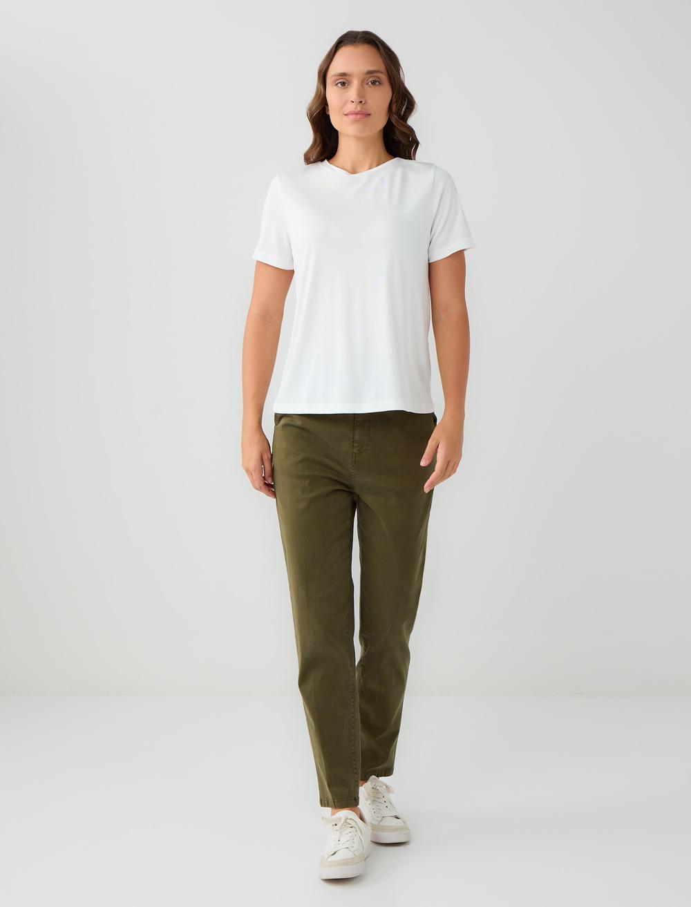 Short Sleeved Basic T-Shirt - White - 5WW275193100