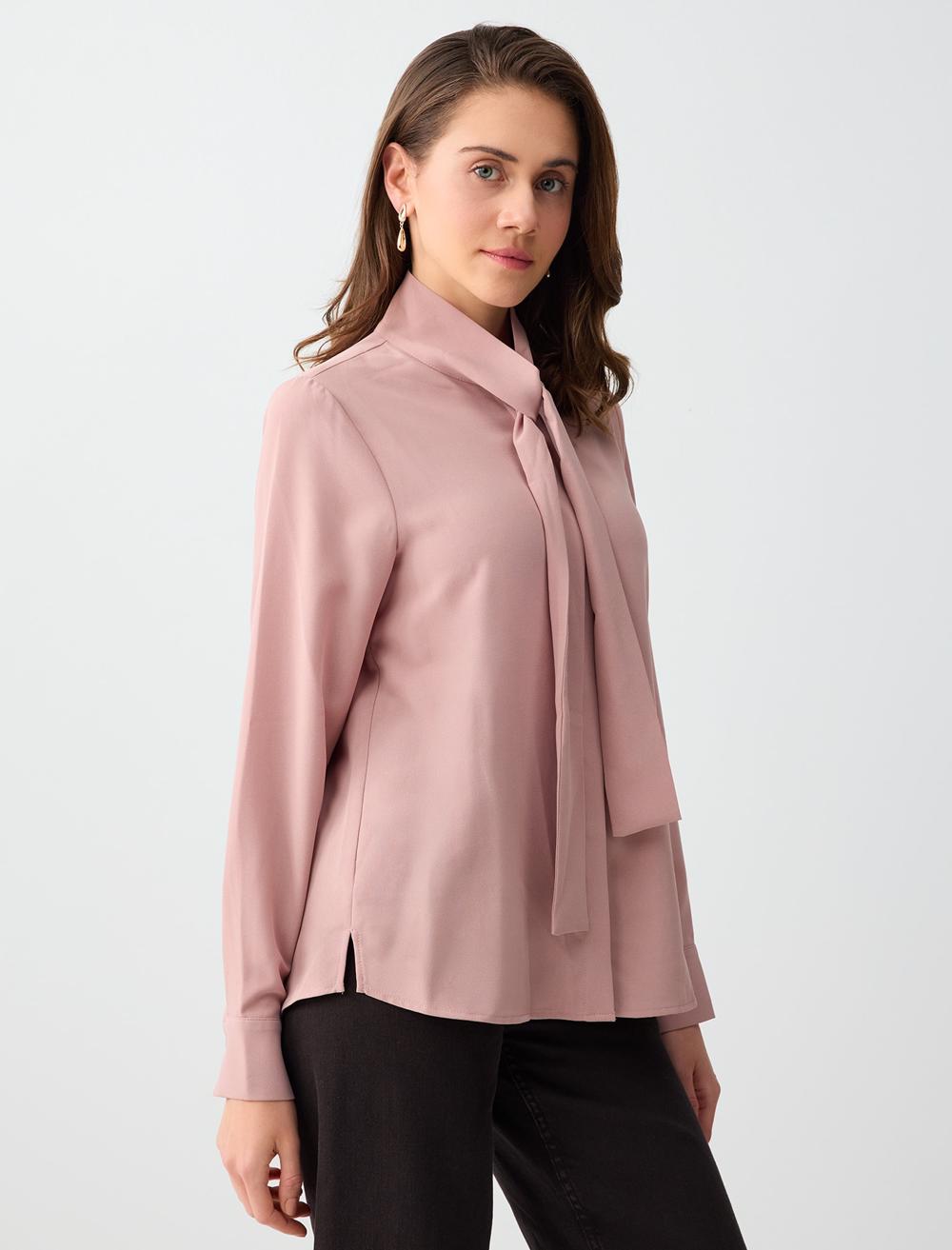 Long-Sleeve Blouse - Pink