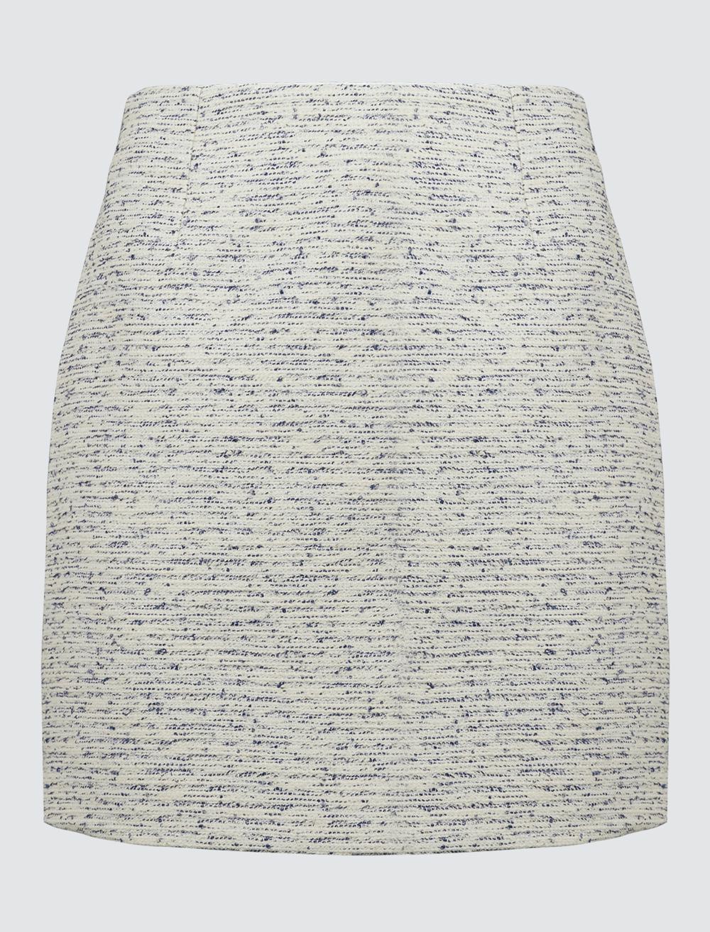 Straight Cut Patterned Mini Skirt