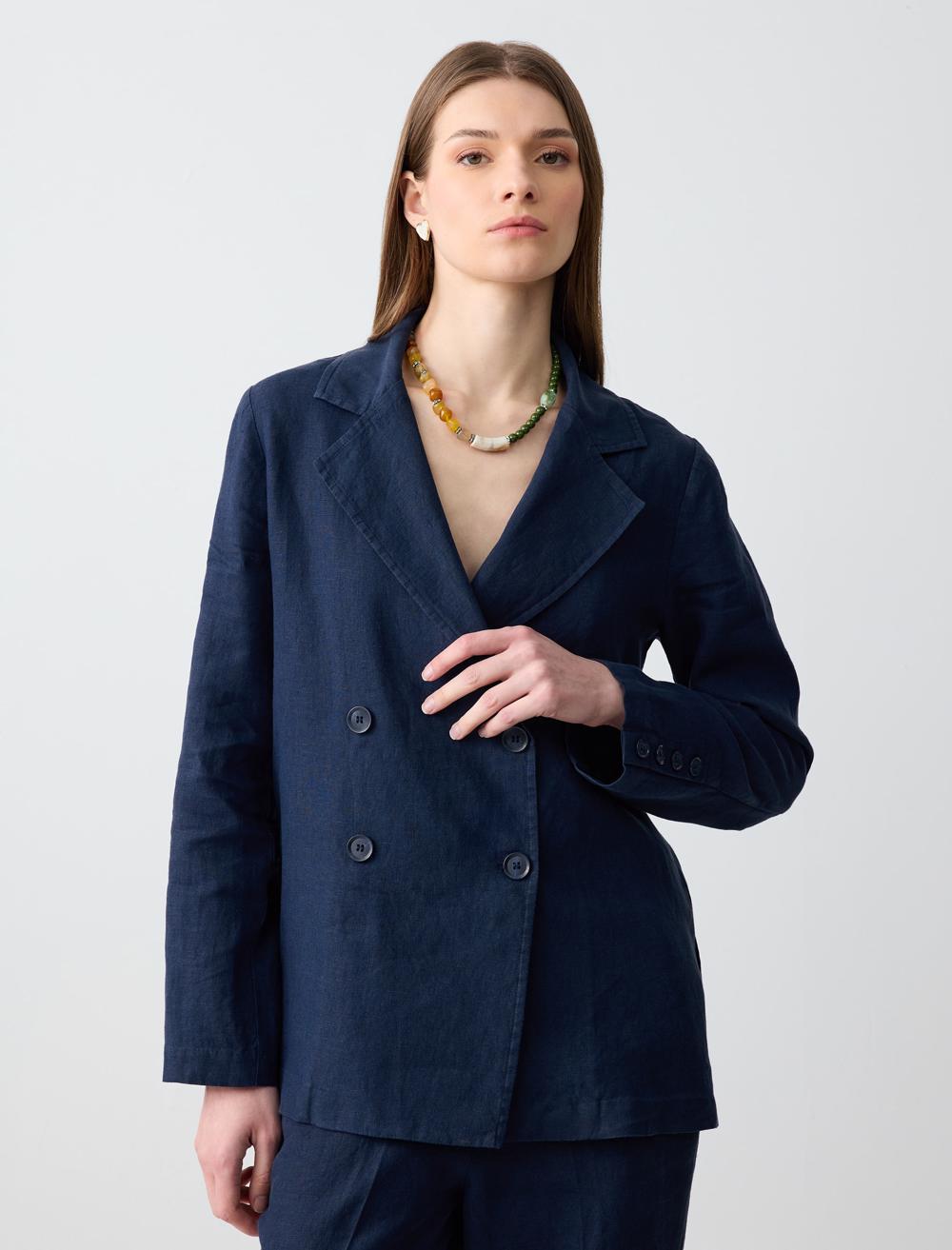 Shirt Collar Long-Sleeve Jacket - 5SW052585