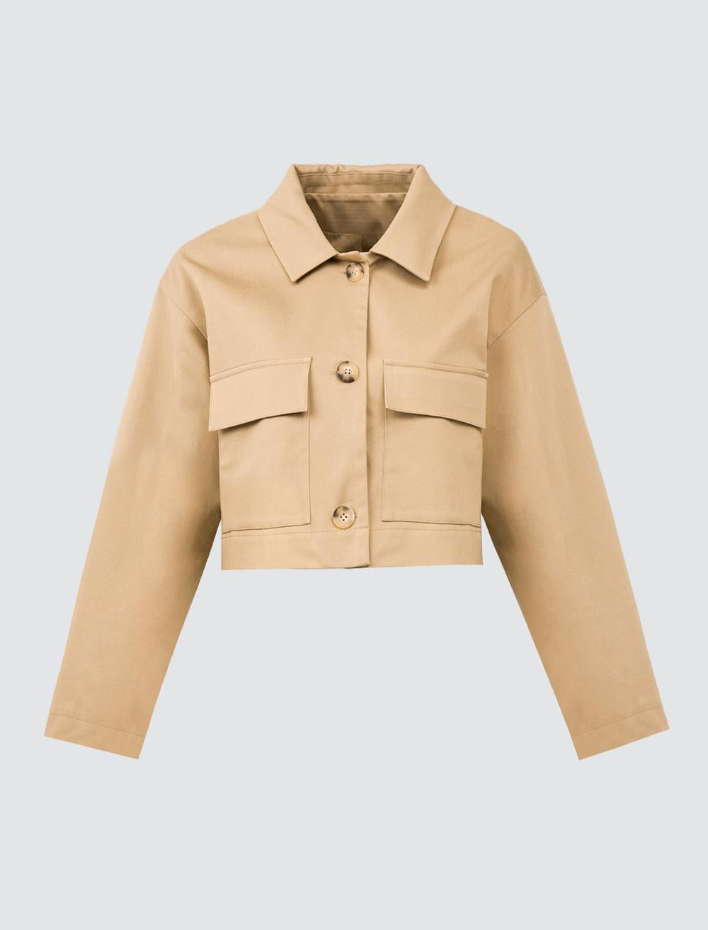 Shirt Collar Long-Sleeve Jacket - 5WW054967