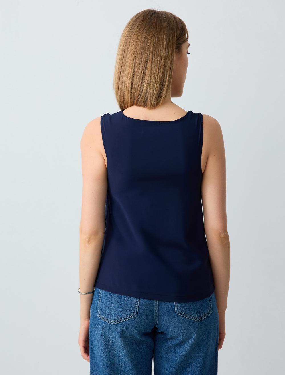 Off-The-Shoulder Sleeveless-Sleeve Blouse - 5SW033895