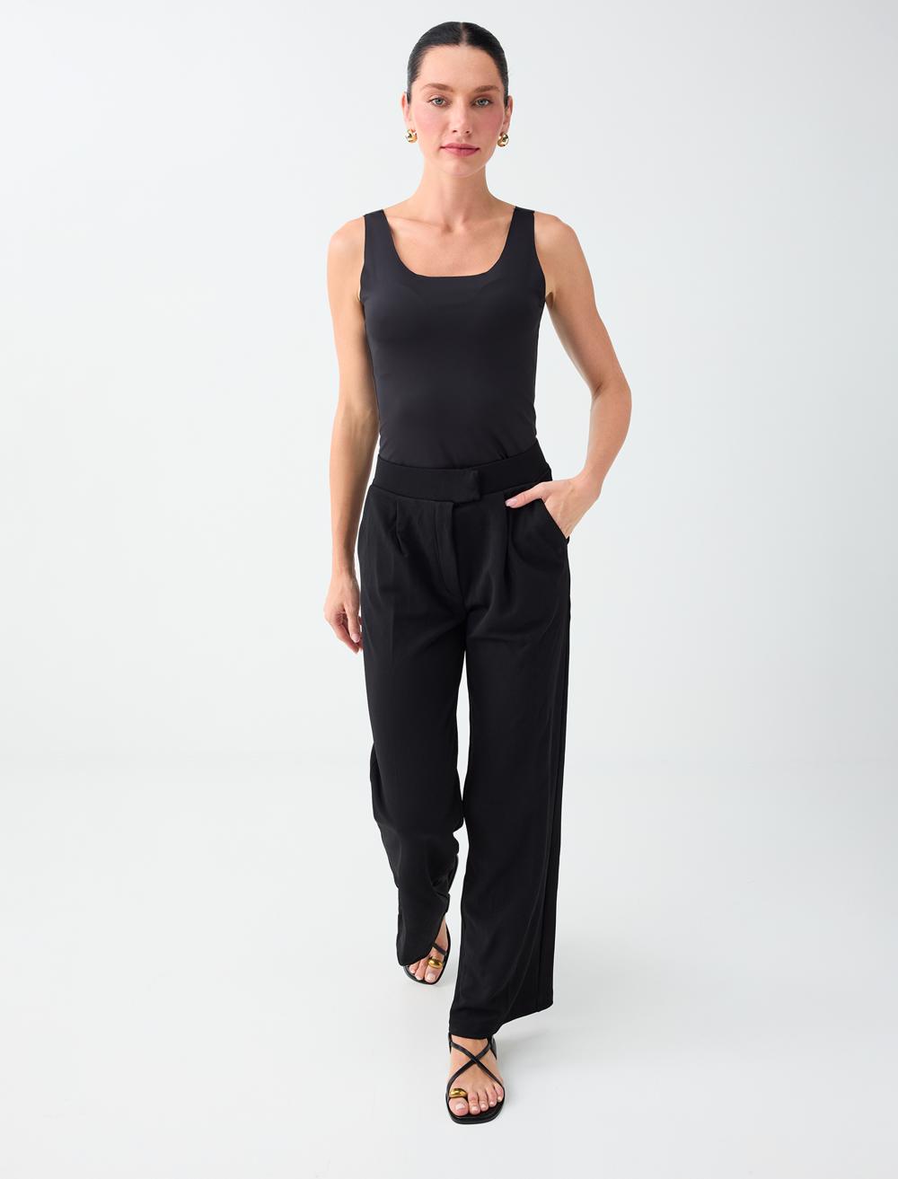Normal Fit Trousers - Black - 6SW188015900