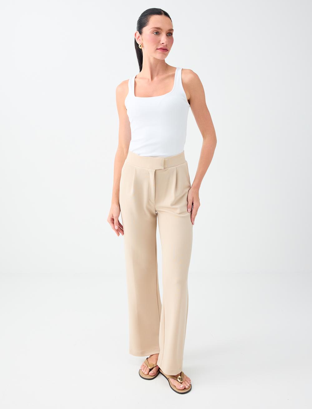 Normal Fit Trousers - Stone - 6SW188015928