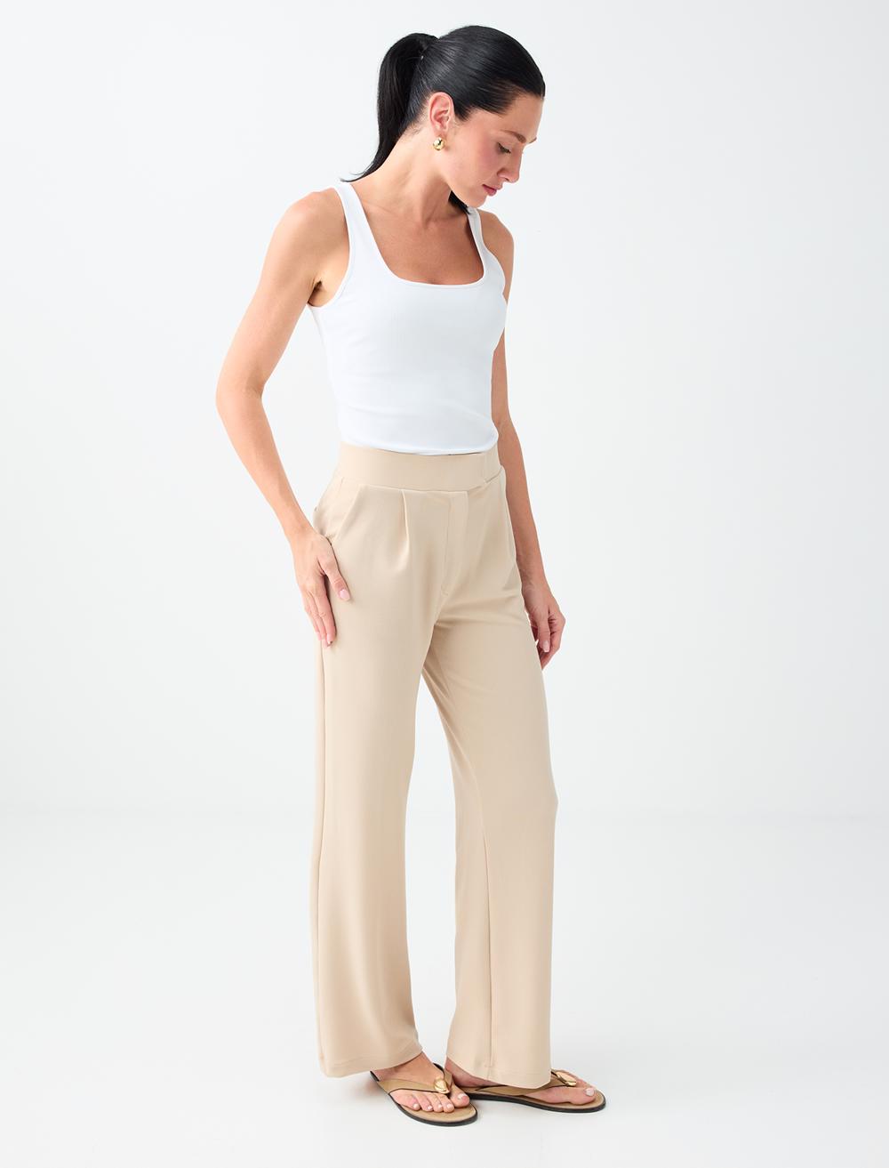 Normal Fit Trousers - Stone - 6SW188015928