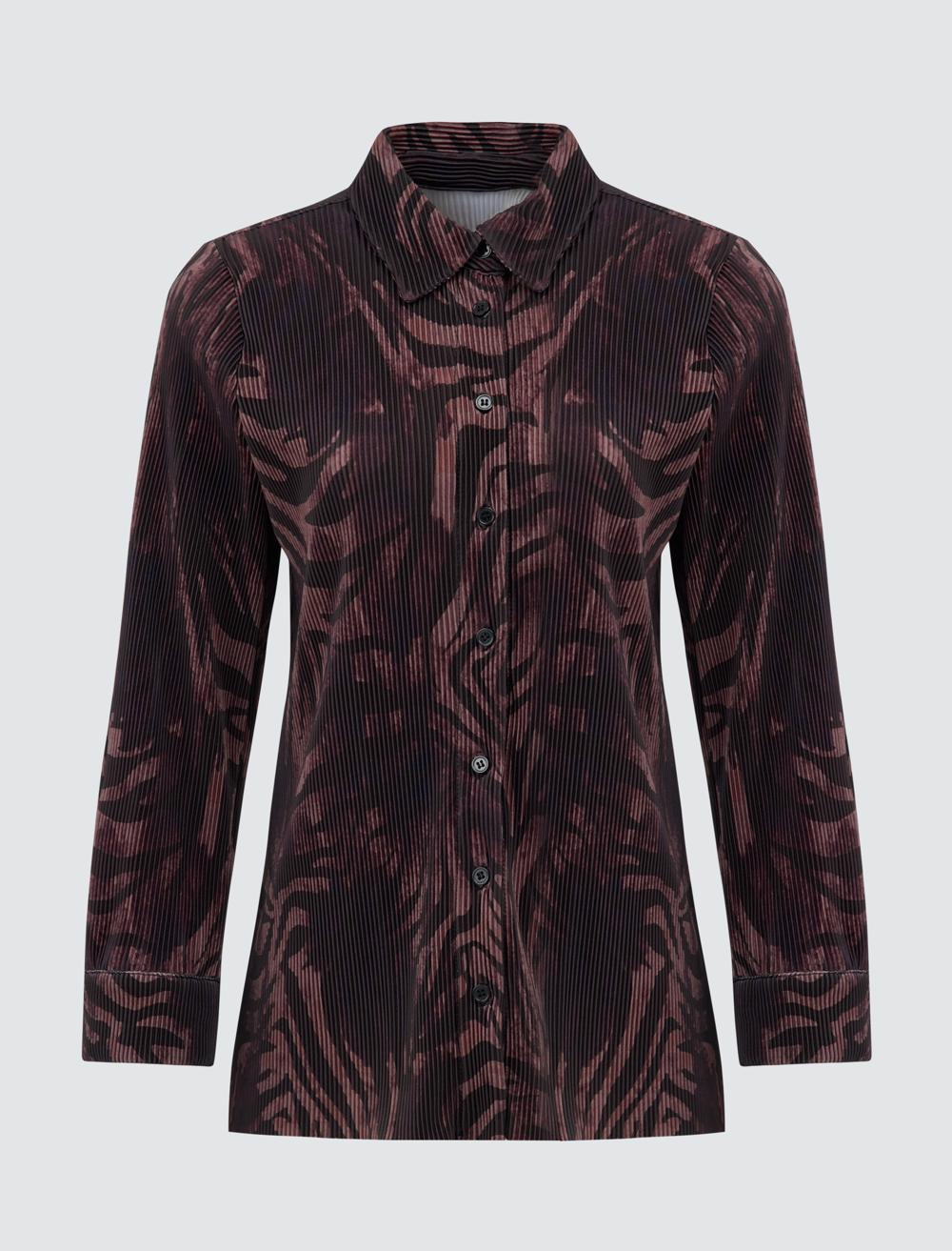 Shirt Collar Long-Sleeve Shirt - 5SW083618