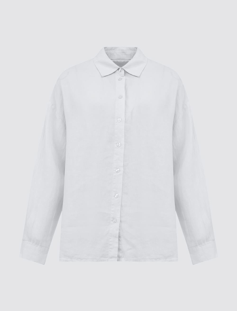 Shirt Collar Long-Sleeve Shirt - 5SW082558