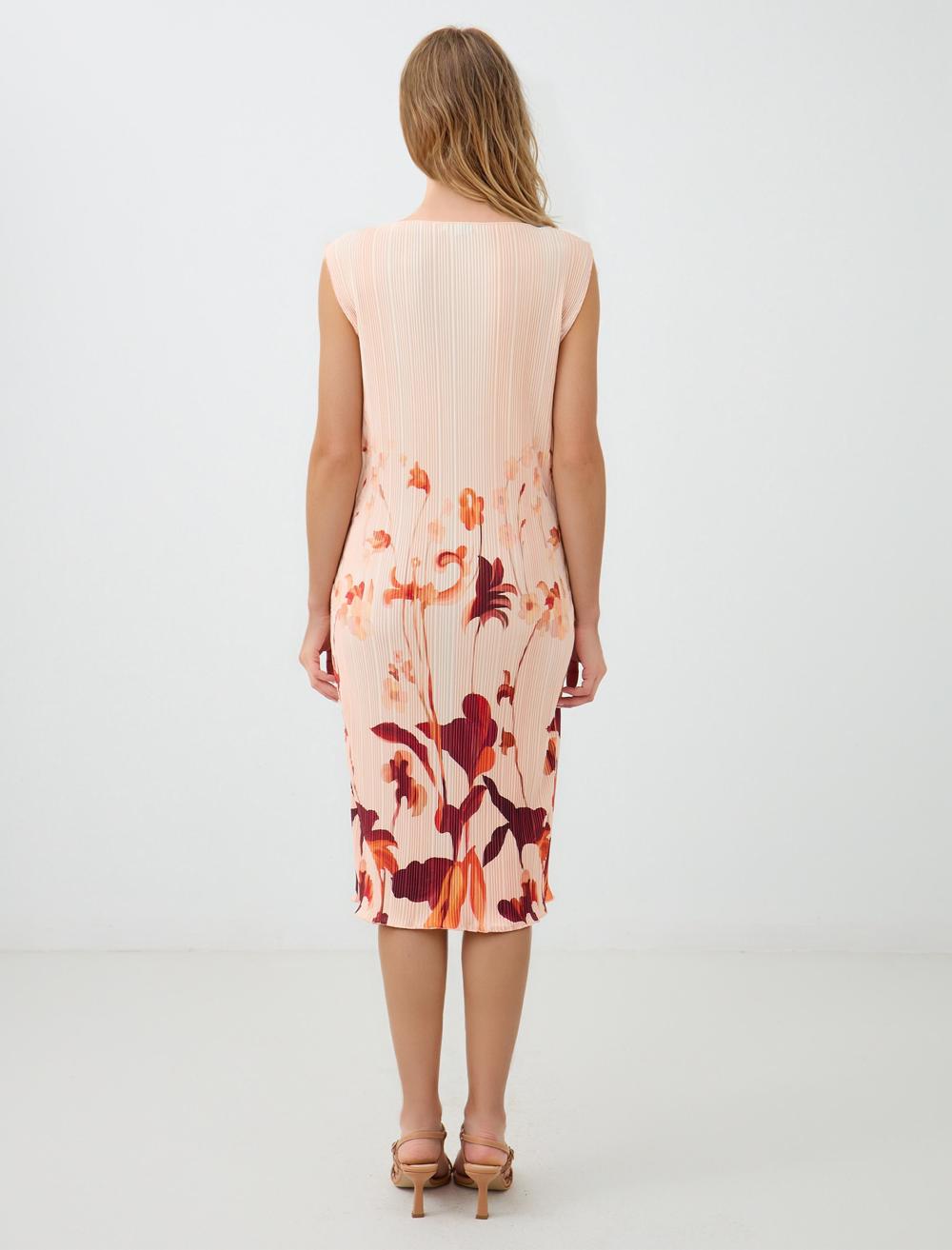 Crew Neck Sleeveless-Sleeve Dress - 5SW064275