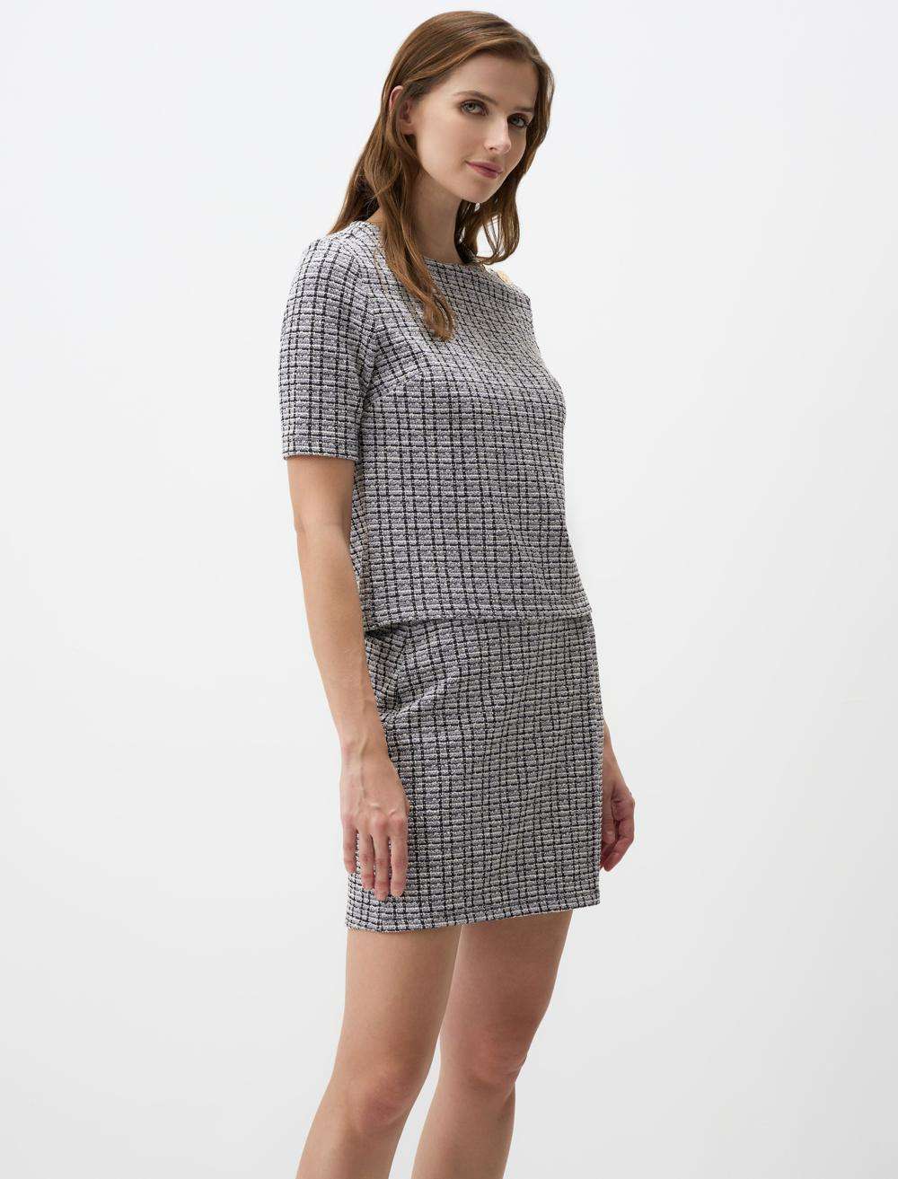Plaid Patterned Slim Fitted Mini Skirt